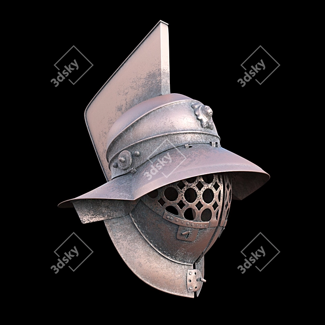 Roman Bronze Gladiator's Helmet 3D model image 1