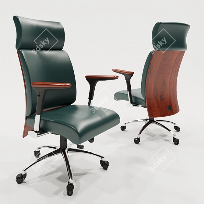 Elegant and Ergonomic Office Chairs 3D model image 2