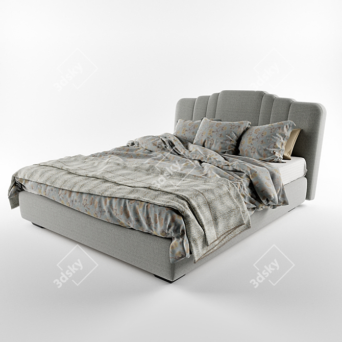 Classic Style 3D Bed 3D model image 1