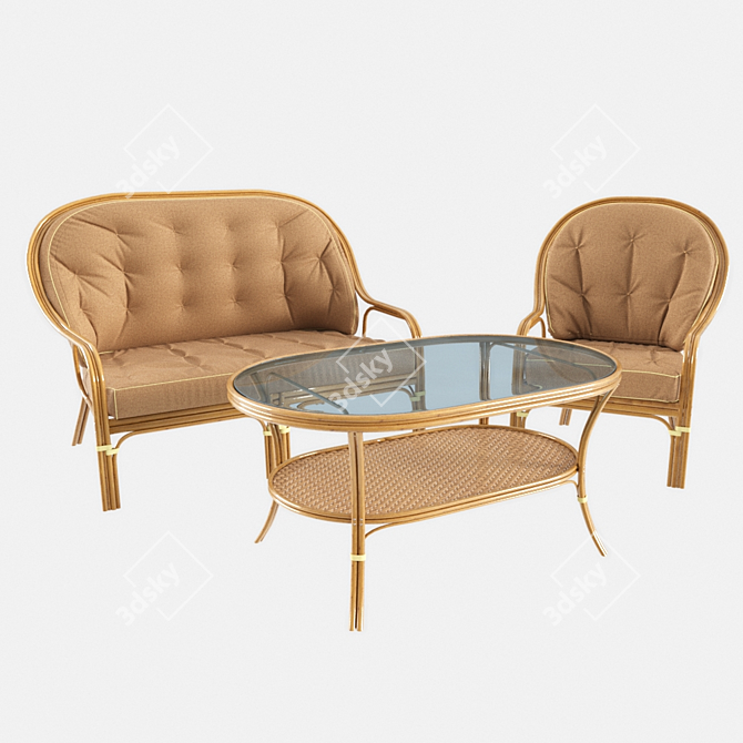 Terrace Furniture Set 3D model image 1