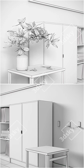 Versatile and Stylish Ikea Composition 3D model image 3