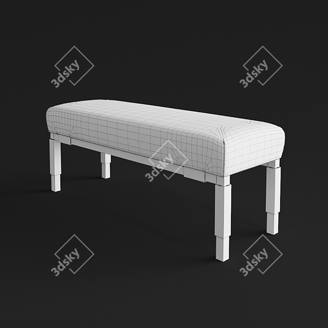 Modern Elegance: Kelli Wearstler Larchmont Bench 3D model image 3