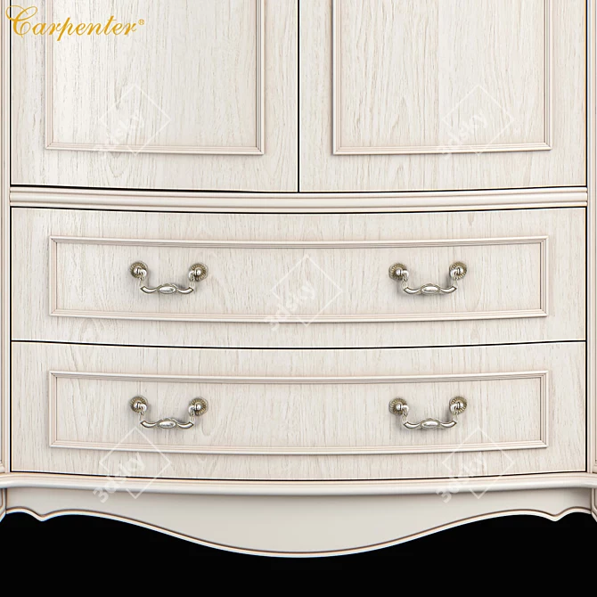 Carpenter 2-D White Wardrobe 3D model image 2