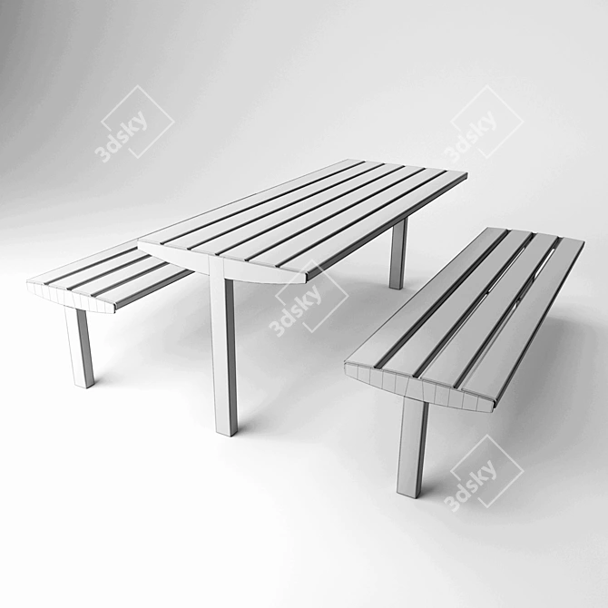 MMcite VERA SOLO: Stylish Table & Bench 3D model image 3