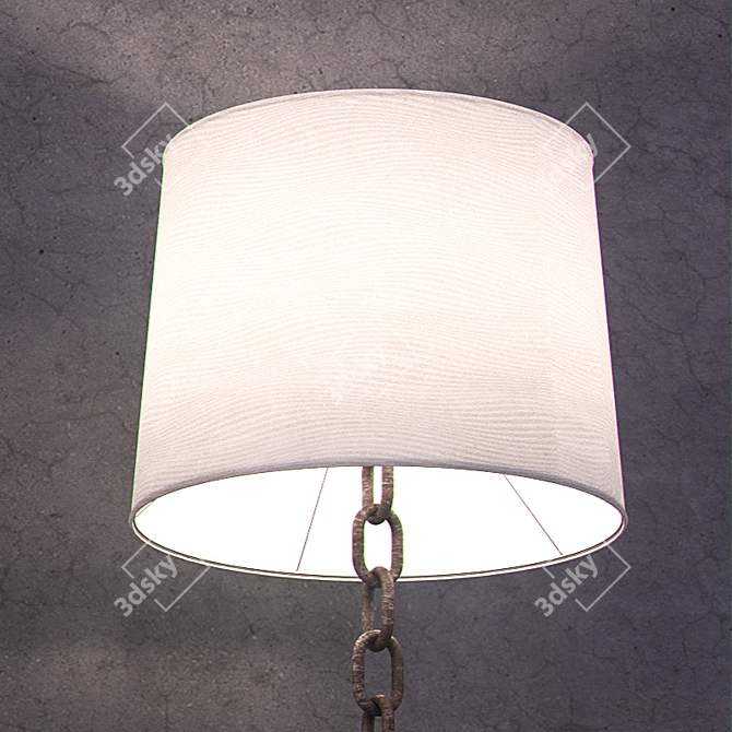 Industrial Chain Floor Lamp 3D model image 2