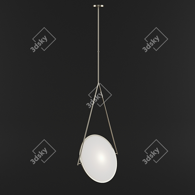 Elegant Rotating Dot Pendant 3D model image 1