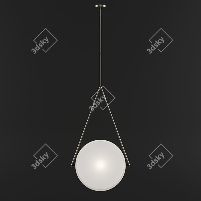 Elegant Rotating Dot Pendant 3D model image 2