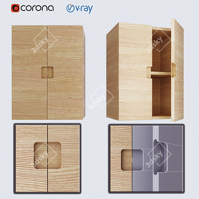 Modern Kitchen Cupboard 3D model image 1