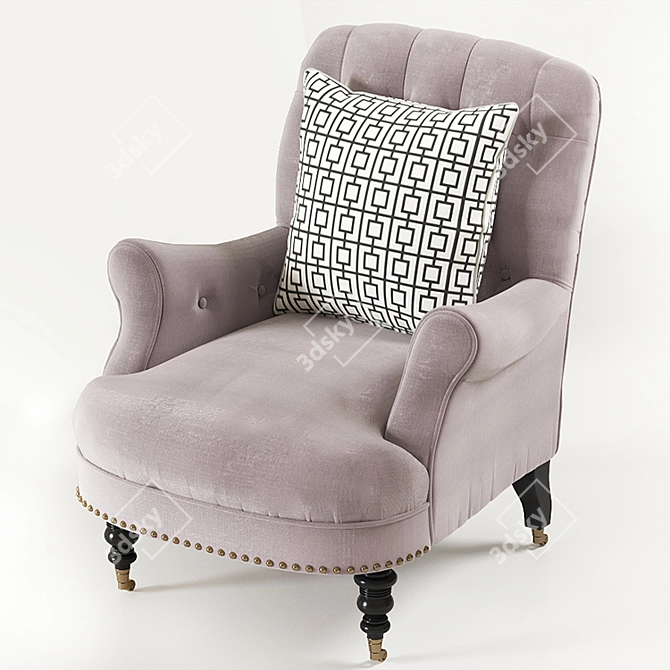 Elegant Barrington Chair 3D model image 2