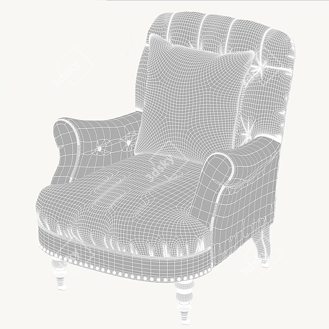 Elegant Barrington Chair 3D model image 3