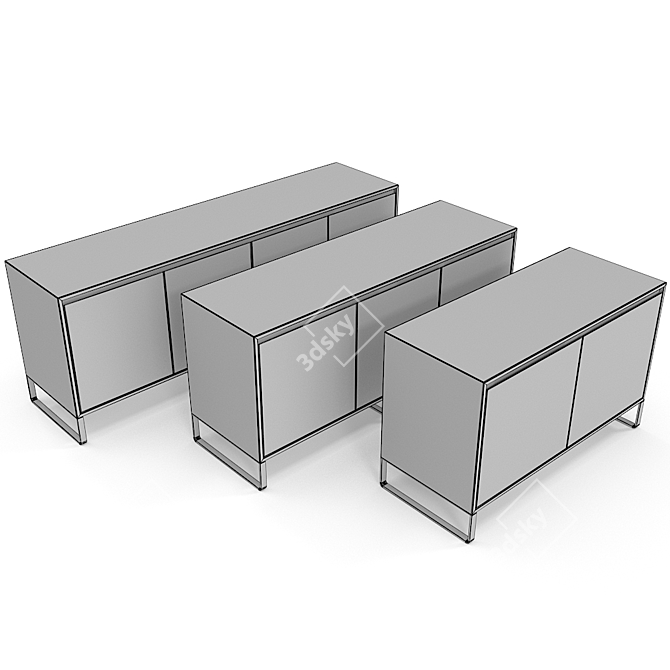 Naughtone Essentials Sideboard - Stylish Storage Solution 3D model image 3