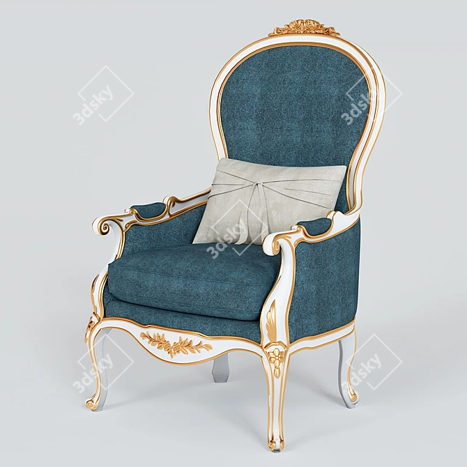 Vintage Accent Chair 3D model image 1