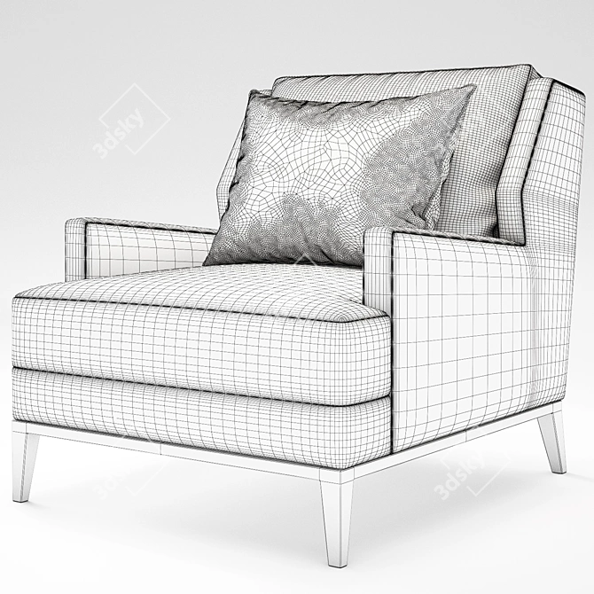 Sophisticated Baker_Anchor Lounge Chair 3D model image 2