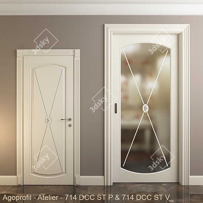 Agoprofil Atelier 714 Doors 3D model image 1