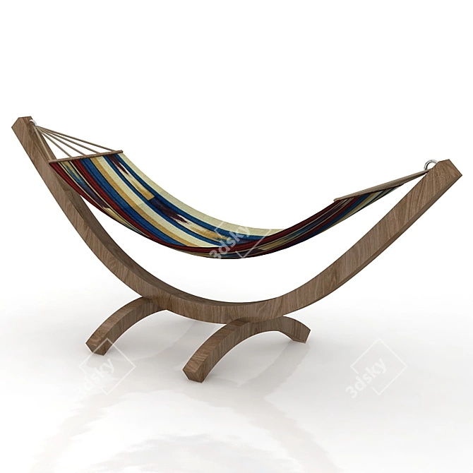 Ultra-Luxe Hammock: Dreamy Outdoor Bliss 3D model image 1