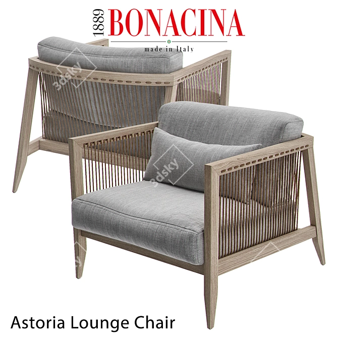 Modern Bonacina Astoria Lounge Chair 3D model image 1