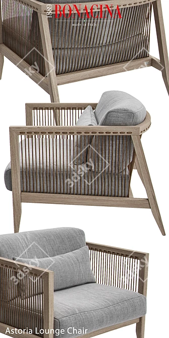 Modern Bonacina Astoria Lounge Chair 3D model image 2
