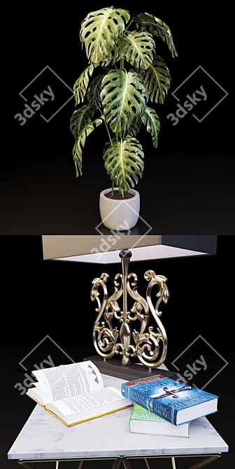 Elegant Decor Chair: Fleur Lamp, Daggett Chair, Stellar Table 3D model image 3