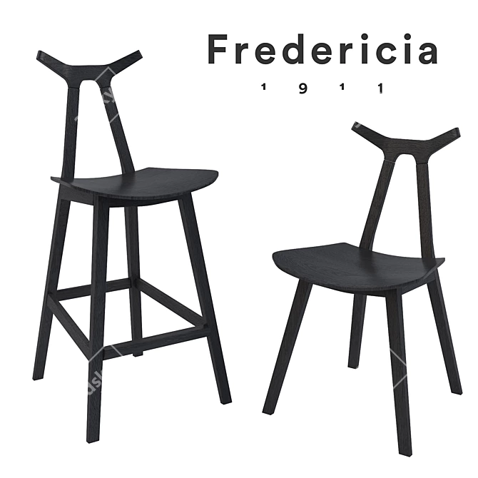 Nara Stool: Elegant and Functional 3D model image 2