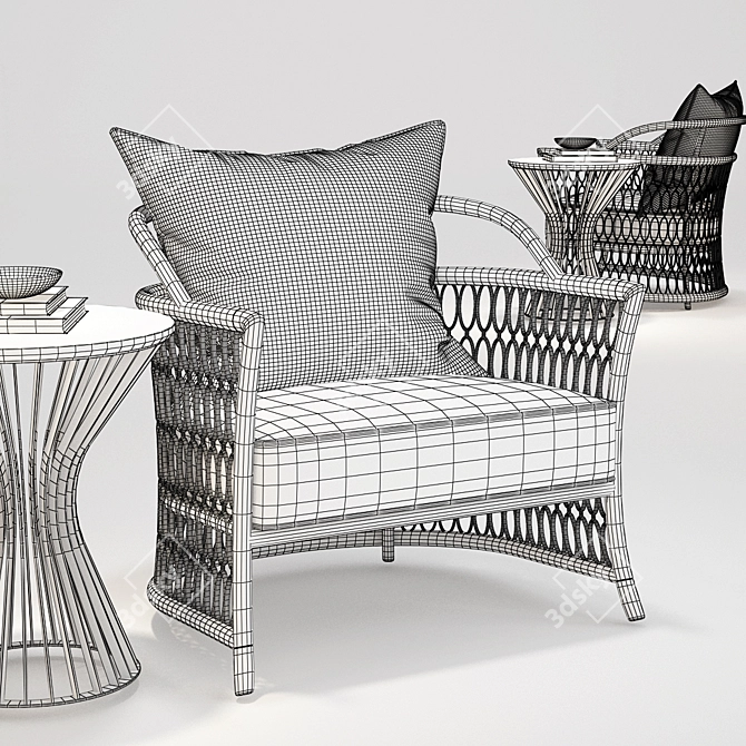 Elegant Solstice Table by Visionnaire 3D model image 2