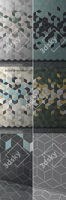 Textile-Inspired Tile Collection: Tex by Raw Edges 3D model image 3