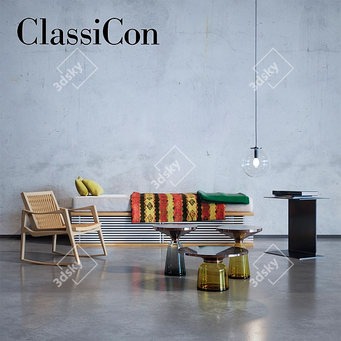 Modern Classic Furnishings Set 3D model image 1