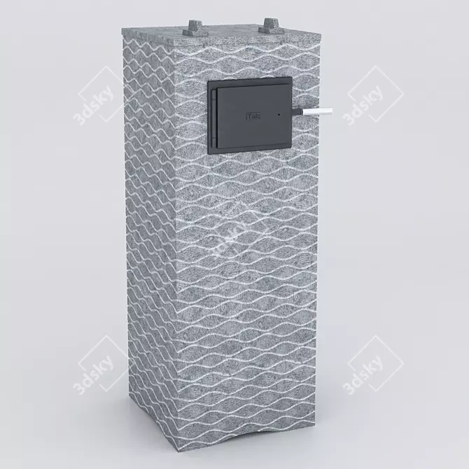 Talcum-Magnesite Pattern Bath Oven 3D model image 1