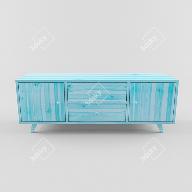 Elegant Entryway Console Table 3D model image 1