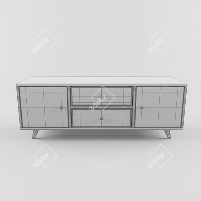 Elegant Entryway Console Table 3D model image 2