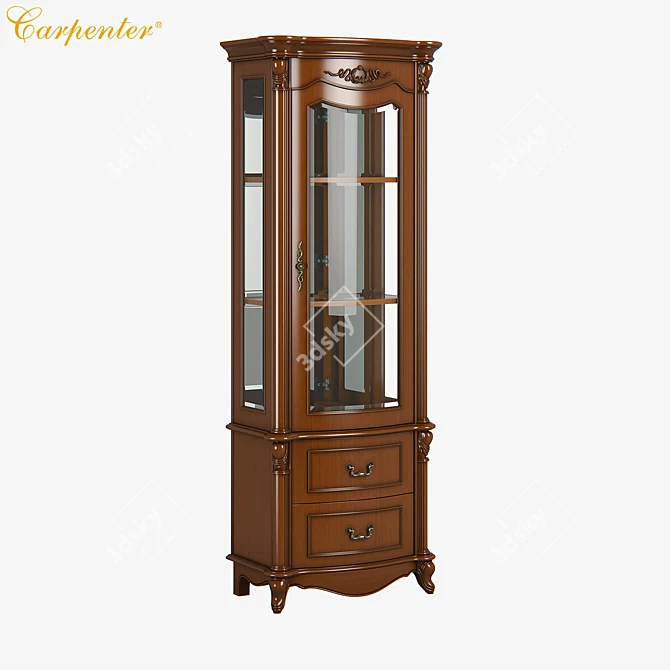 Elegant Carpenter Wine Cabinet 3D model image 1