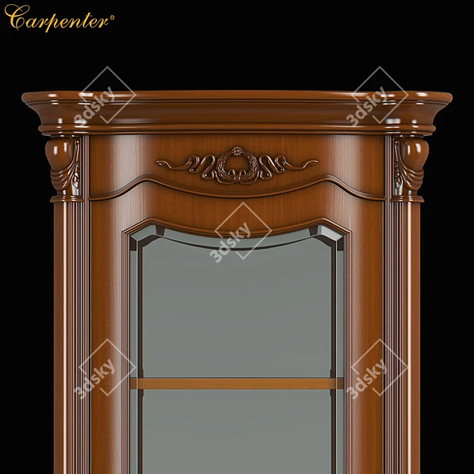 Elegant Carpenter Wine Cabinet 3D model image 2