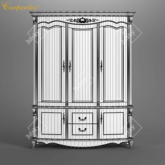 Carpenter Wine Cabinet - Sleek and Spacious 3D model image 3