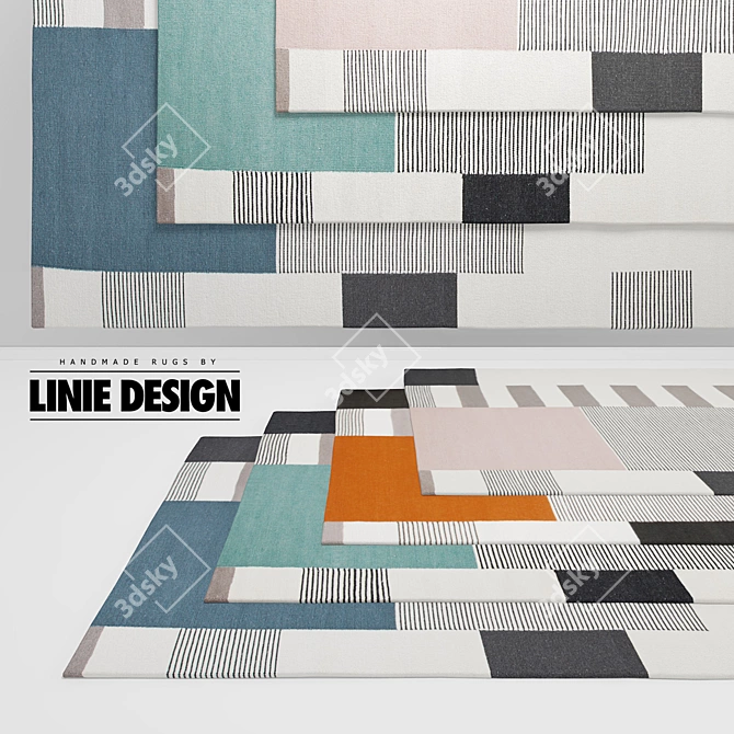 Modern Graphic Rugs Collection 3D model image 1