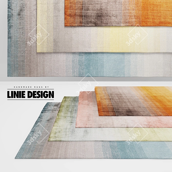 Elegance Embodied: Linie Grace Rugs 3D model image 1