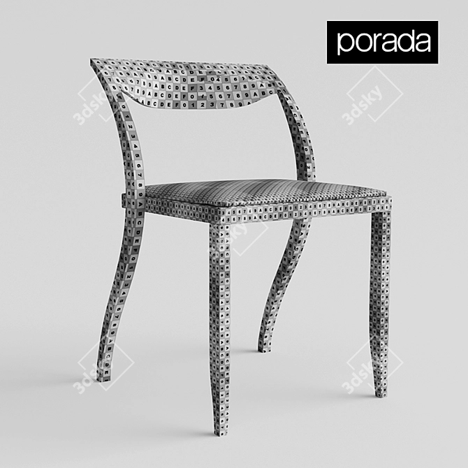 Elegant Porada Arlekin Chair 3D model image 3