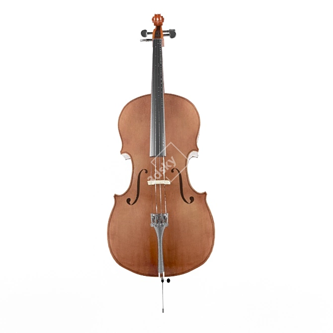 Timeless Melody: Classic Cello 3D model image 1