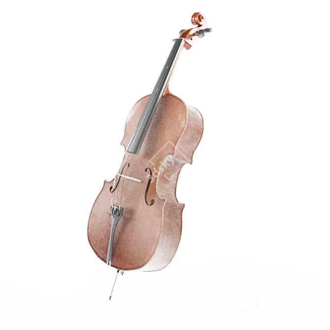 Timeless Melody: Classic Cello 3D model image 2