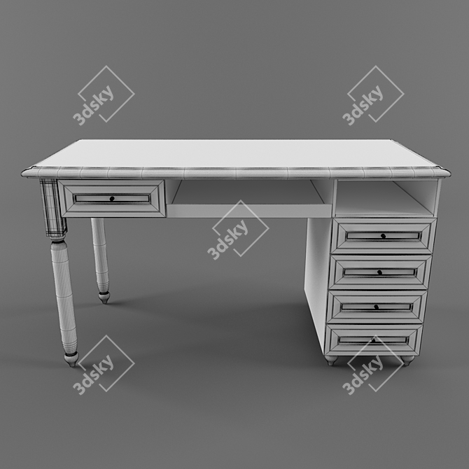 Italian Writing Desk by Colombini Casa 3D model image 3