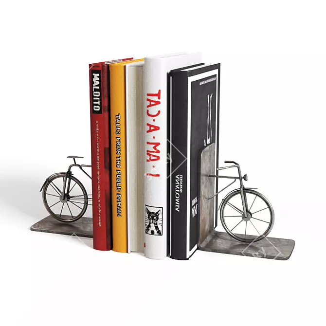 Metal Bookend: Stylish Holder for Your Books 3D model image 2