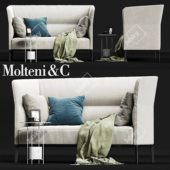 Sophisticated Molteni&C CAMDEN Sofa 3D model image 1