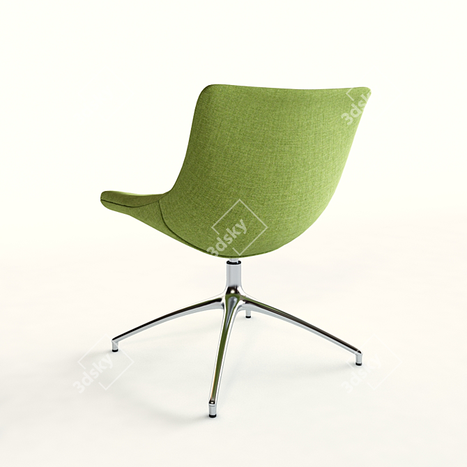 Sleek Green Chair: Modern Style 3D model image 2