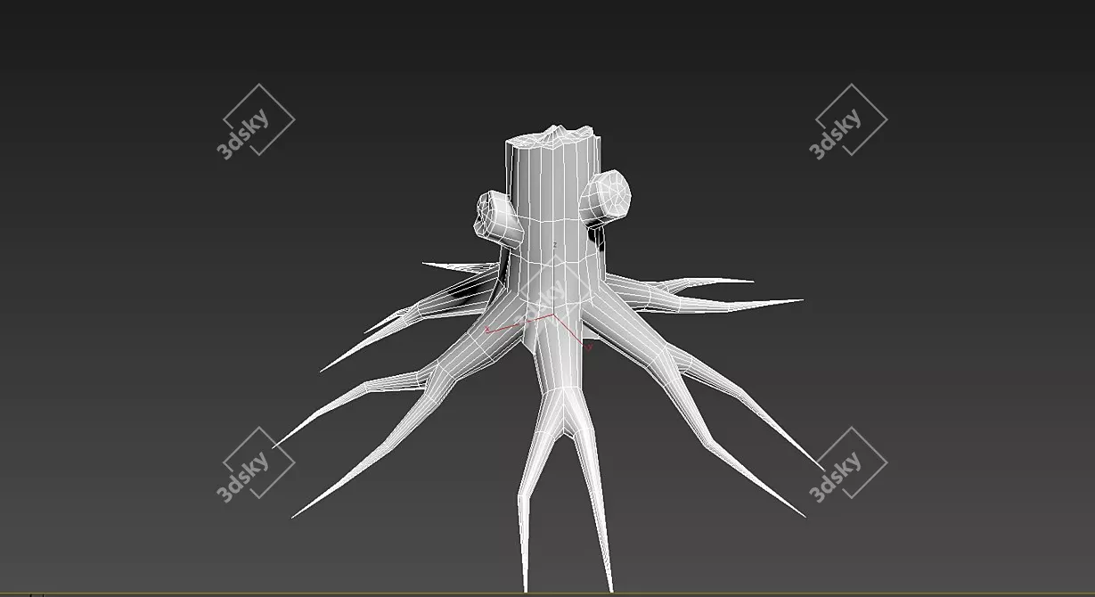 Title: High-Quality 3D Stump Model 3D model image 3