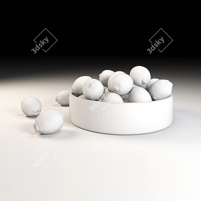 Vibrant Fruit Platter Display 3D model image 2