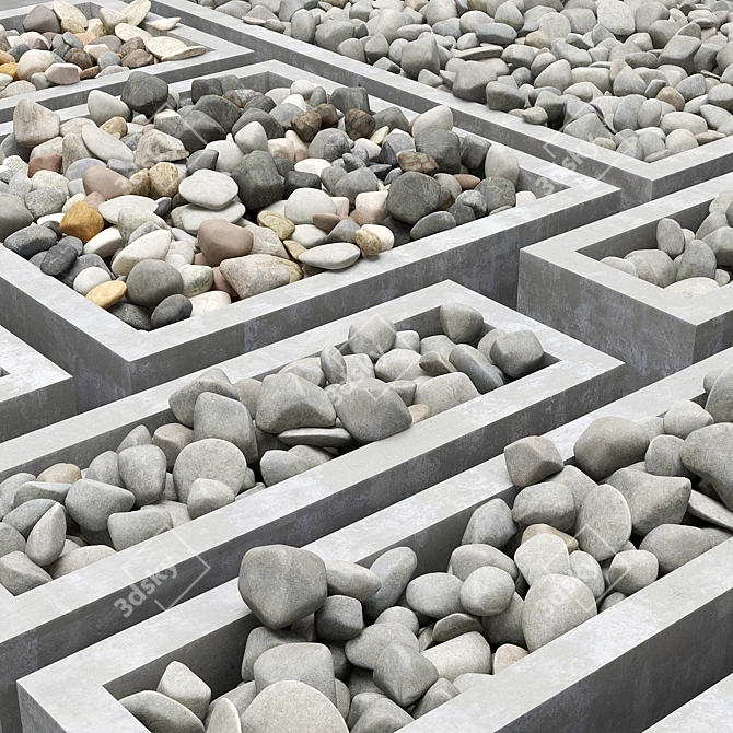 Polygon Pebbles Collection 3D model image 2