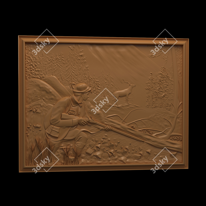 Hunter's Realm: 3D Wall Art 3D model image 1