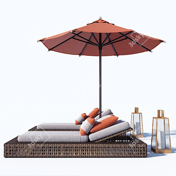 Luxury Outdoor Set: Restoration Hardware 3D model image 1