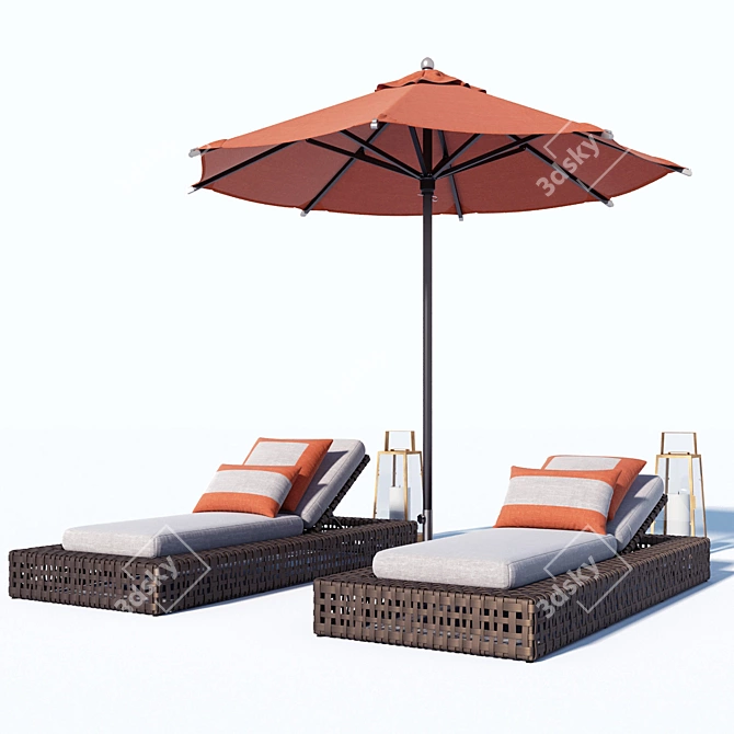 Luxury Outdoor Set: Restoration Hardware 3D model image 2