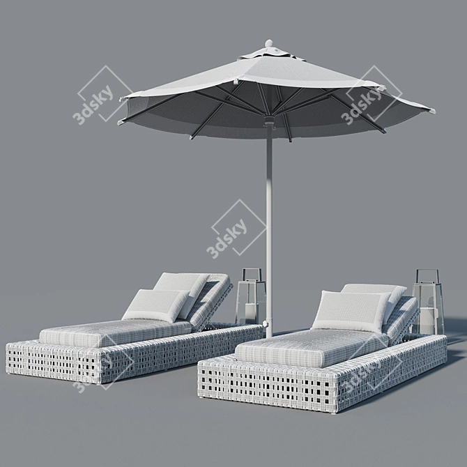 Luxury Outdoor Set: Restoration Hardware 3D model image 3