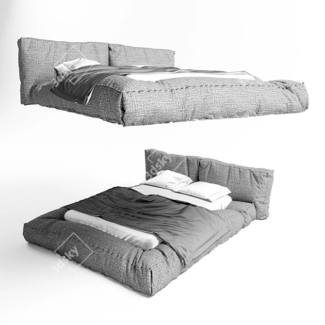 Italian Fluff Beds: Bonaldo 3D model image 1