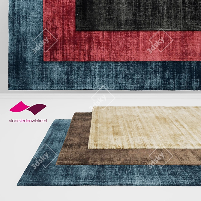 Stylish Blade Rugs Collection in Gorgeous Shades 3D model image 1